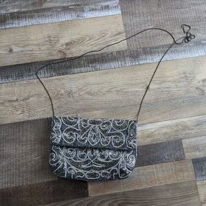 Grey beaded purse